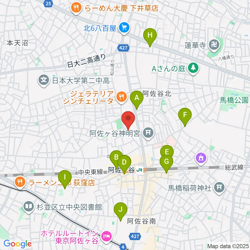オントエンリズムストア周辺のホテル一覧地図