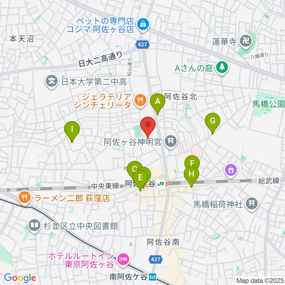 オントエンリズムストア周辺のホテル一覧地図