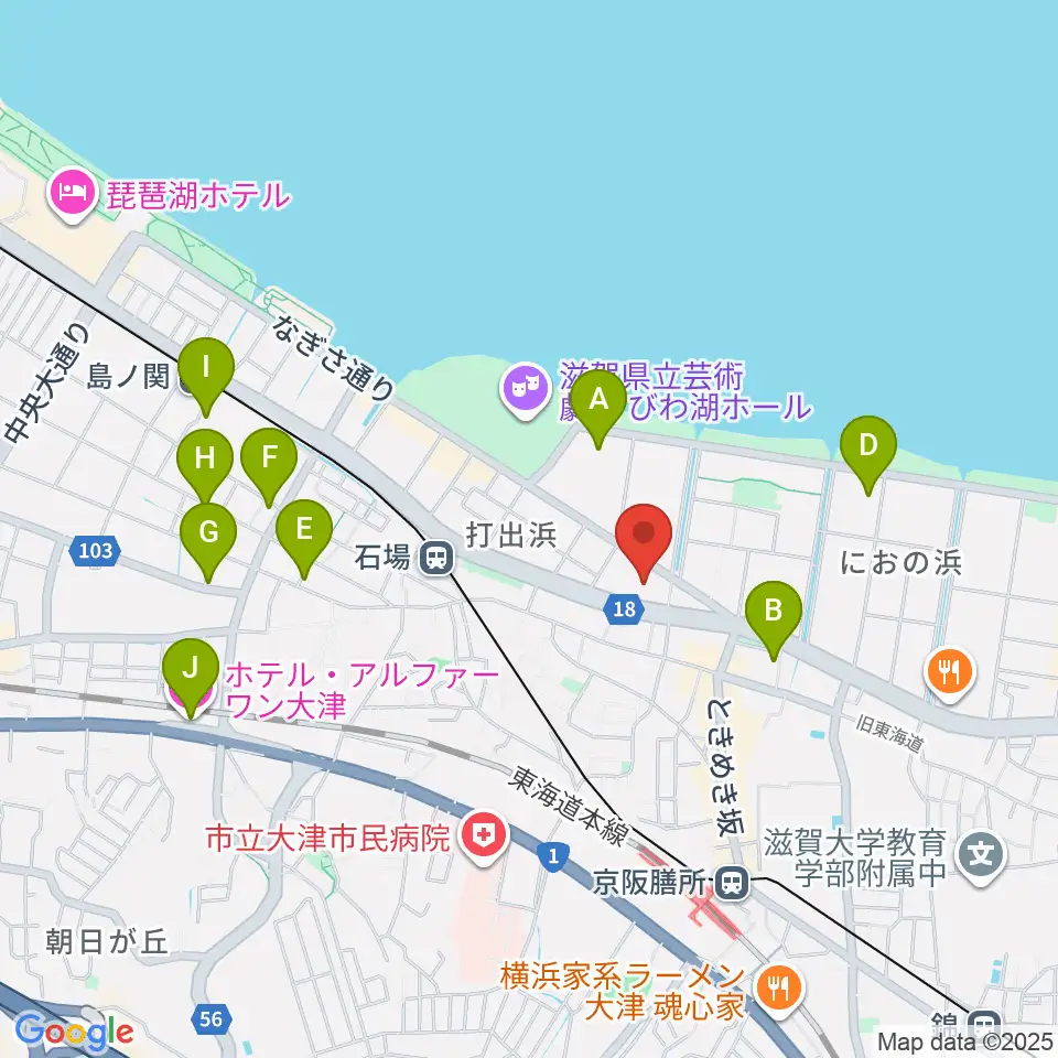 ユナイテッド・シネマ大津周辺のホテル一覧地図