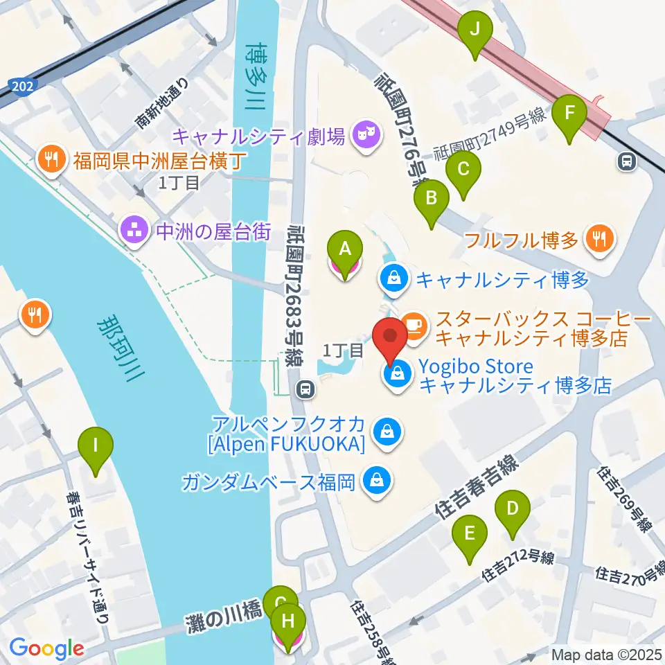 ユナイテッド・シネマ キャナルシティ13周辺のホテル一覧地図