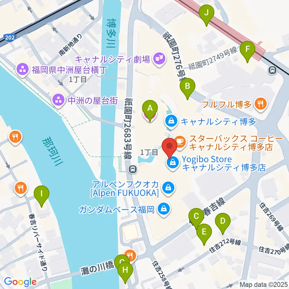 ユナイテッド・シネマ キャナルシティ13周辺のホテル一覧地図