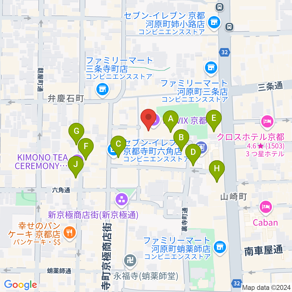 MOVIX京都周辺のホテル一覧地図