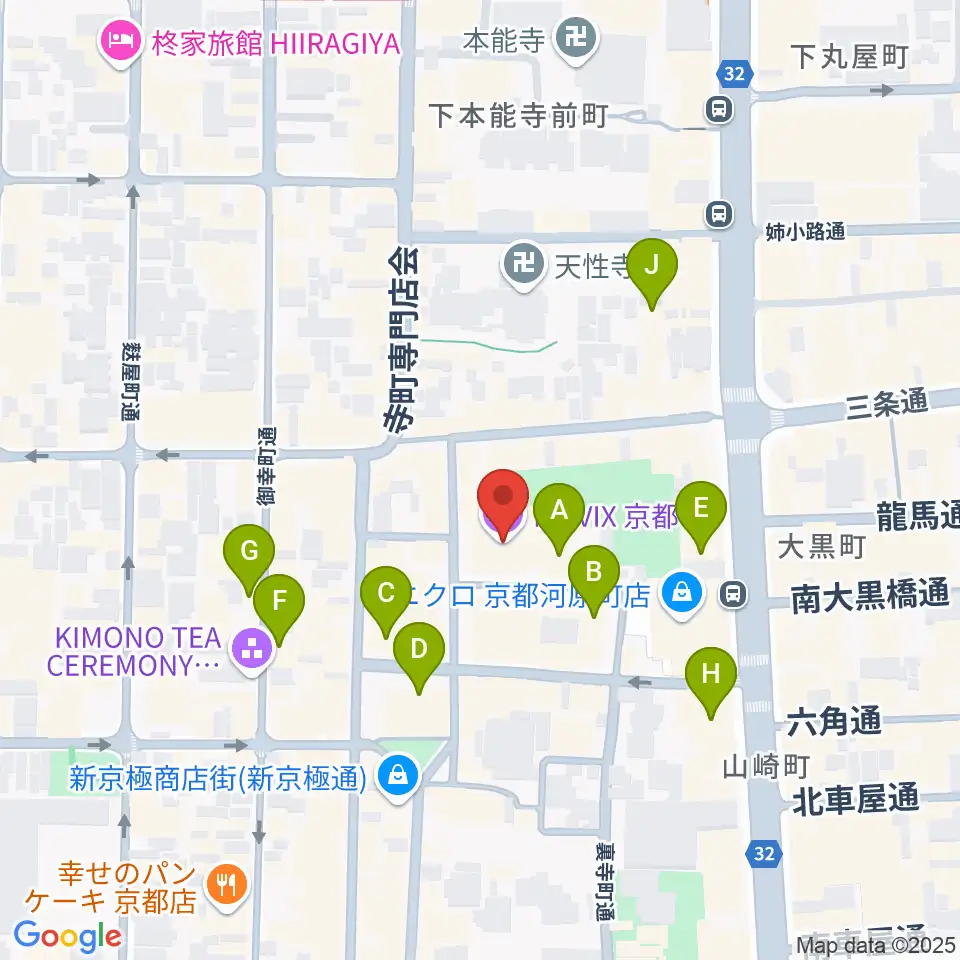 MOVIX京都周辺のホテル一覧地図