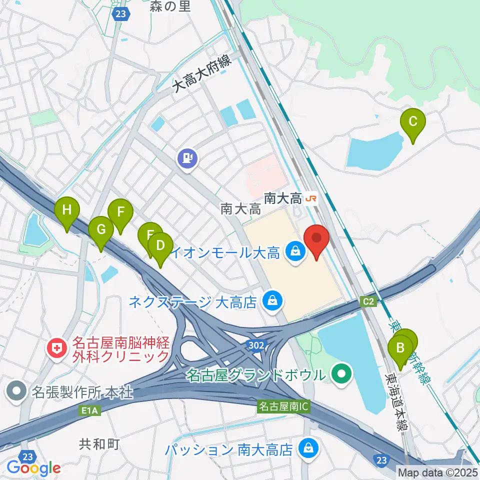イオンシネマ大高周辺のホテル一覧地図