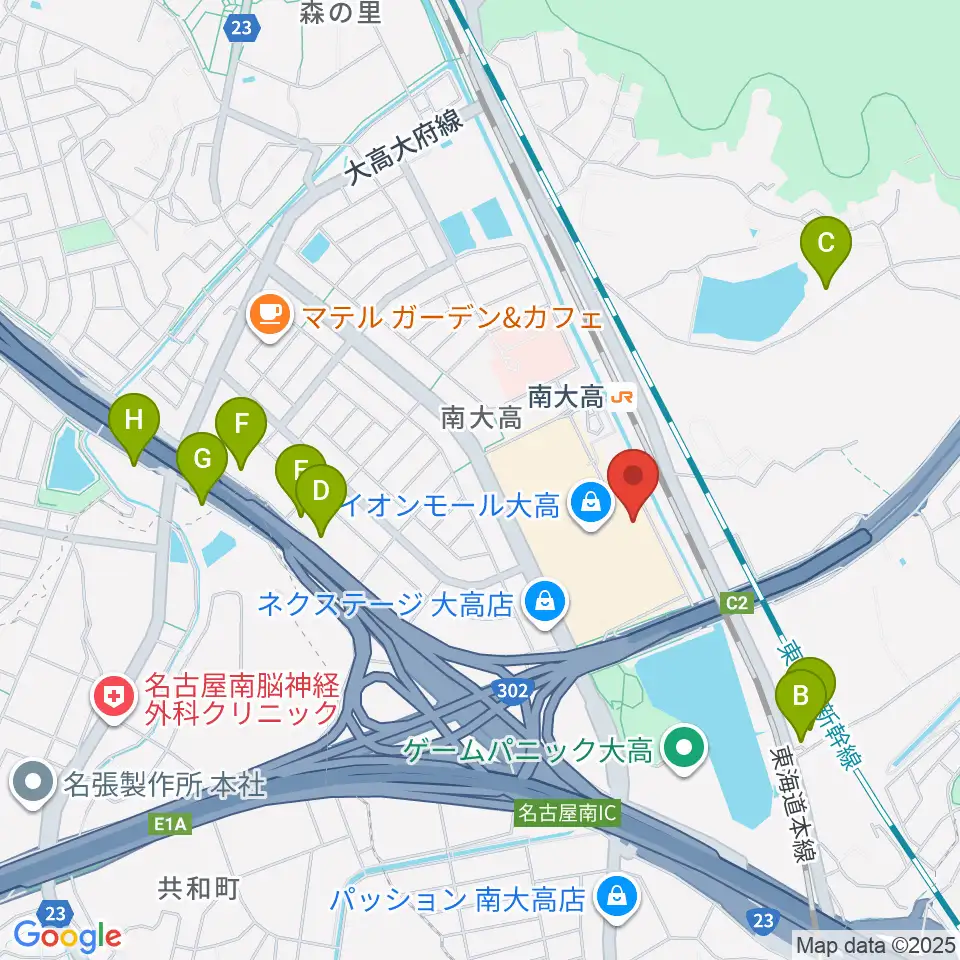 イオンシネマ大高周辺のホテル一覧地図