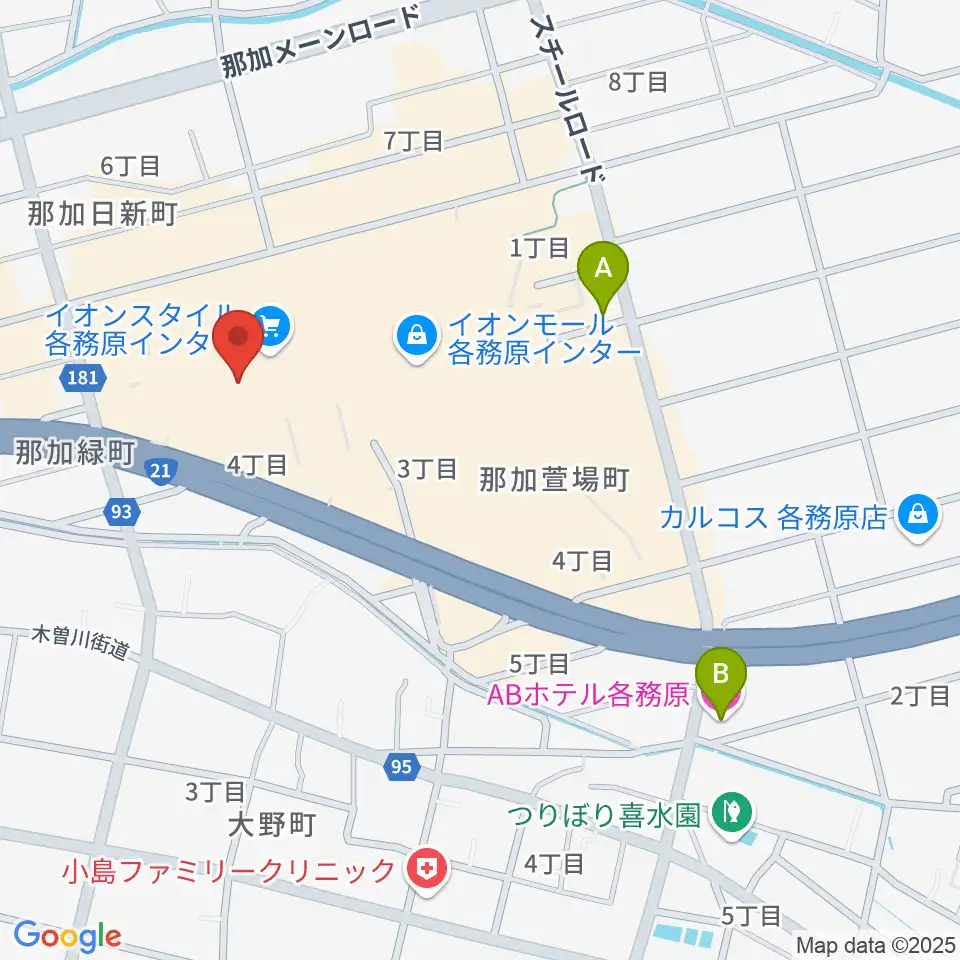 イオンシネマ各務原周辺のホテル一覧地図