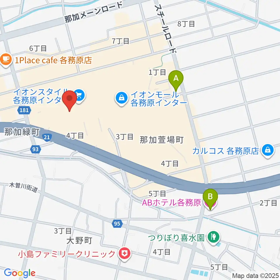 イオンシネマ各務原周辺のホテル一覧地図