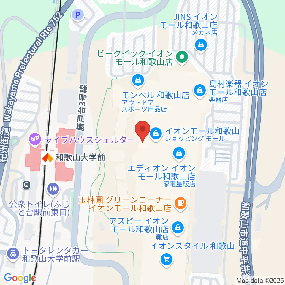 イオンシネマ和歌山周辺のホテル一覧地図