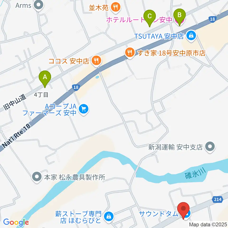 サウンドタム周辺のホテル一覧地図