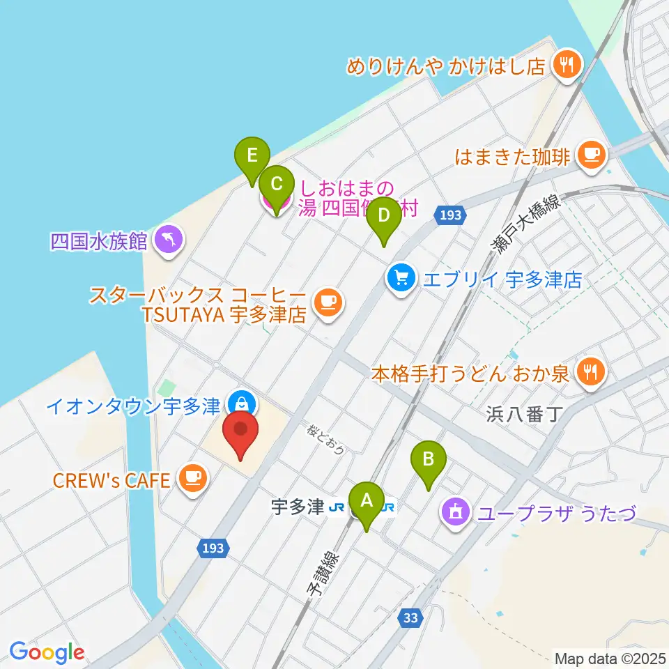 イオンシネマ宇多津周辺のホテル一覧地図
