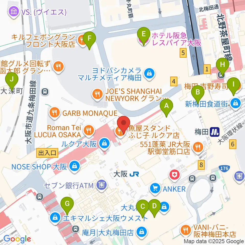大阪ステーションシティシネマ周辺のホテル一覧地図