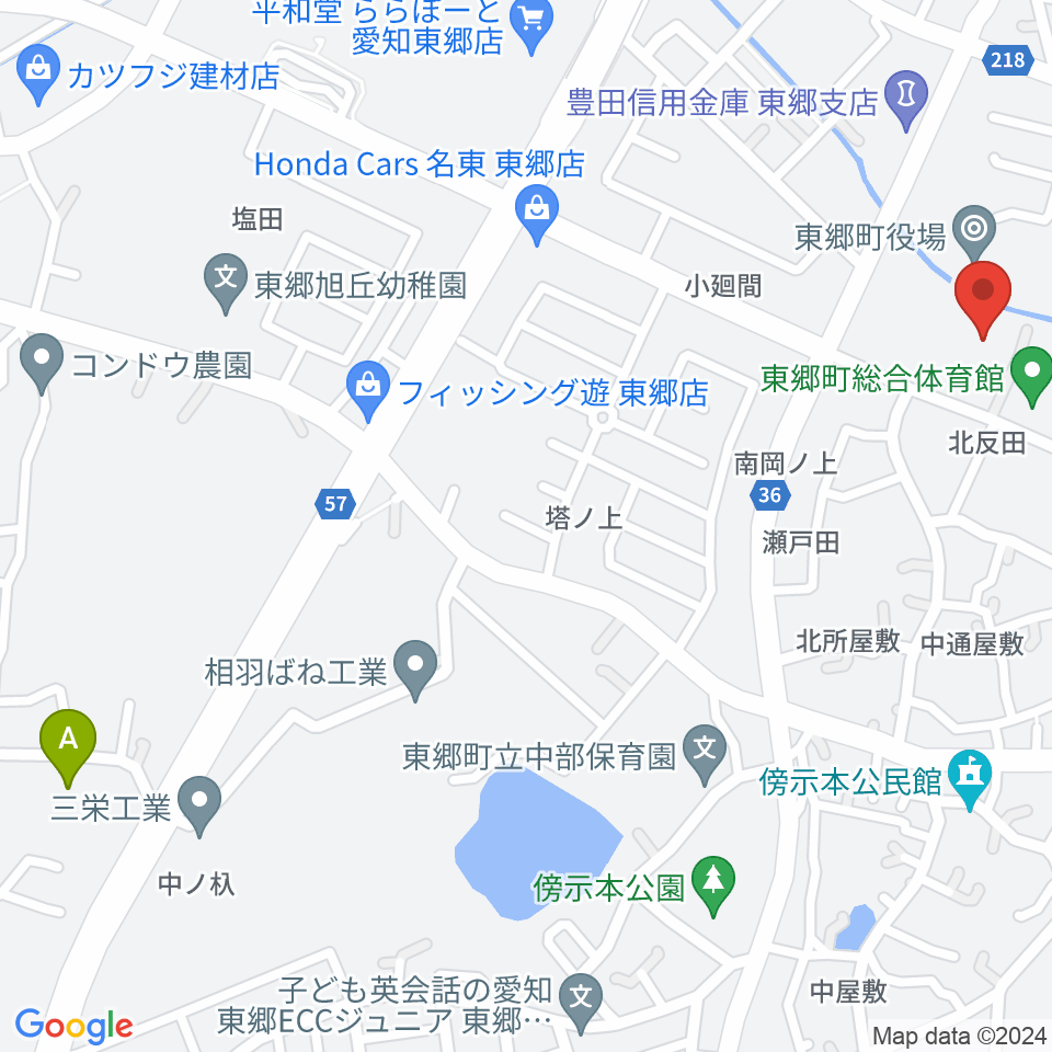東郷町民会館周辺のホテル一覧地図