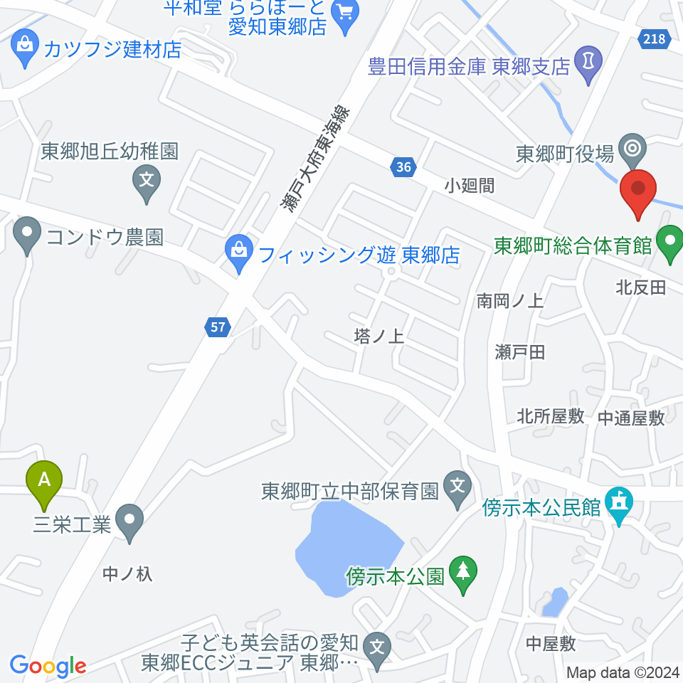 東郷町民会館周辺のホテル一覧地図