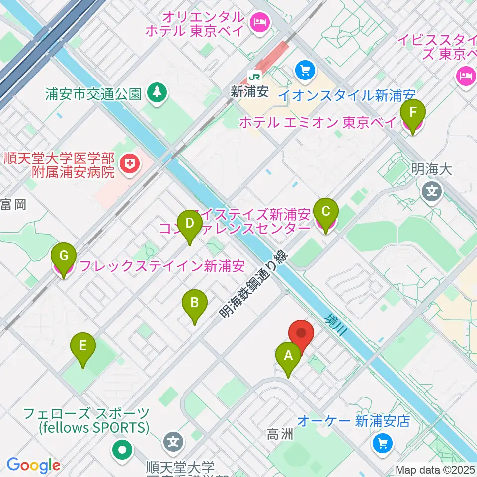 空、奏で 音楽教室周辺のホテル一覧地図