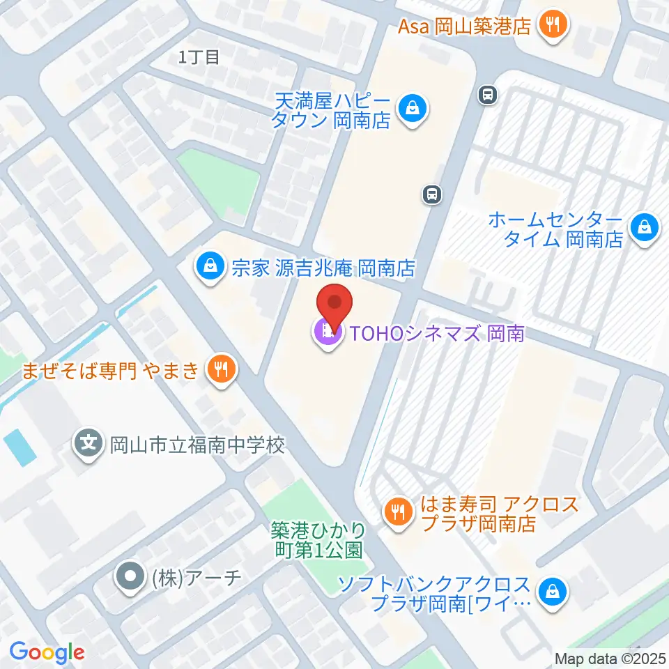 TOHOシネマズ岡南周辺のホテル一覧地図