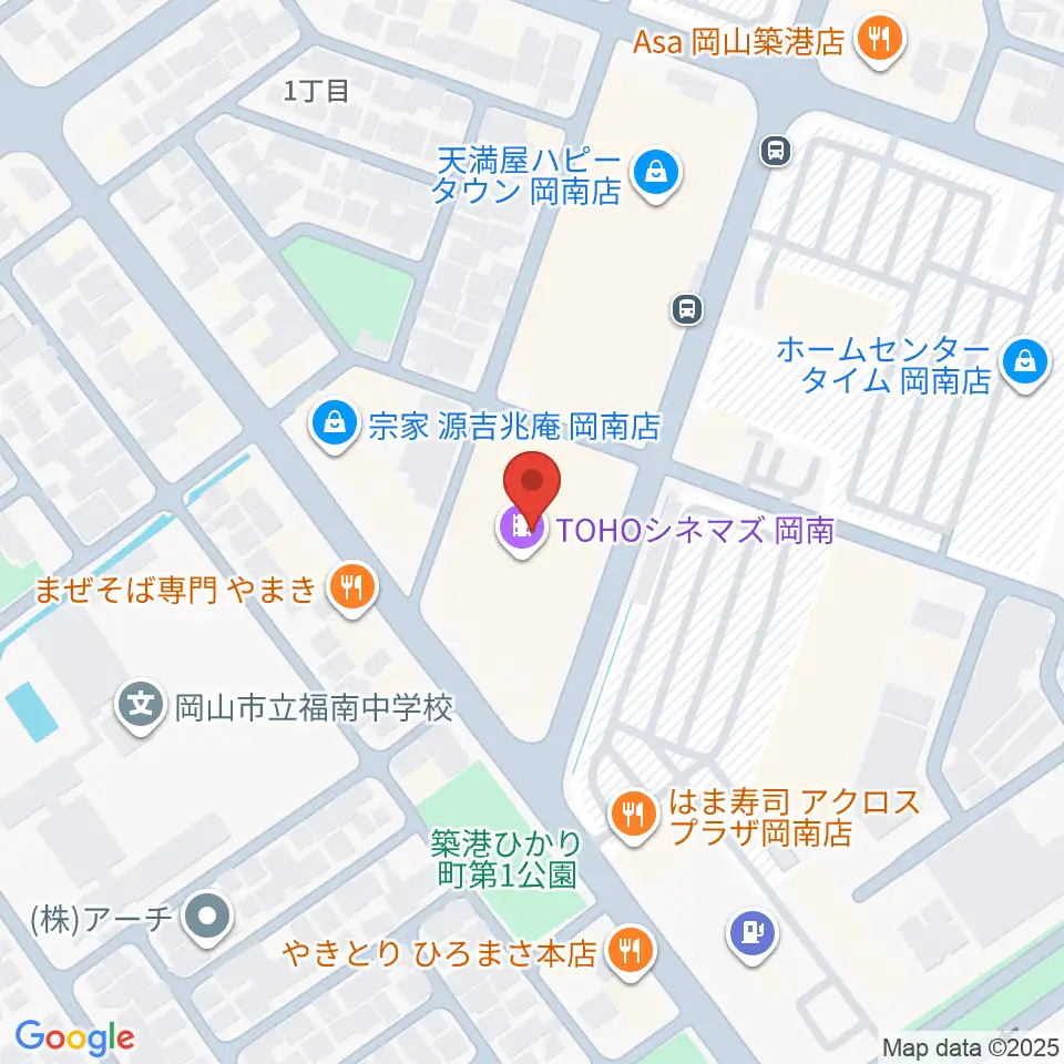 TOHOシネマズ岡南周辺のホテル一覧地図