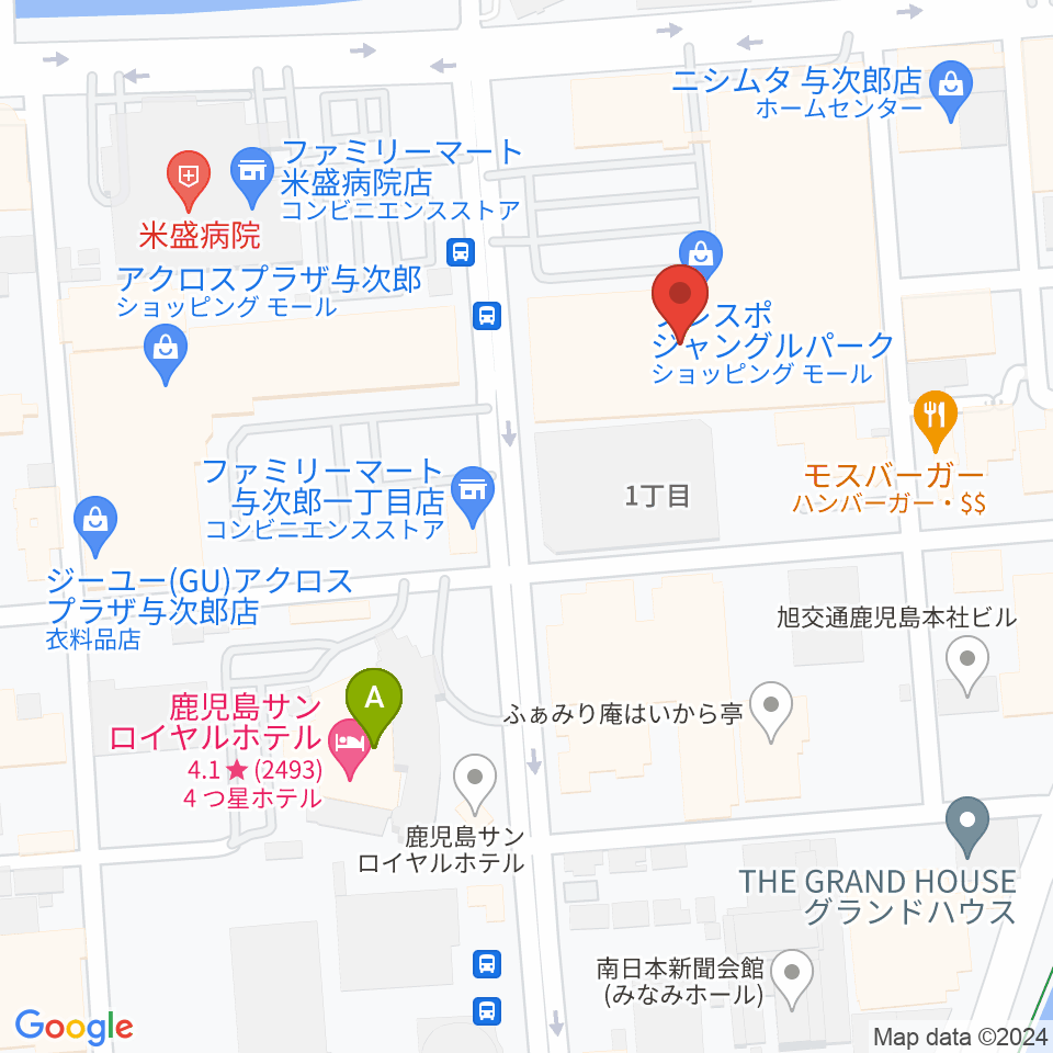 TOHOシネマズ与次郎周辺のホテル一覧地図