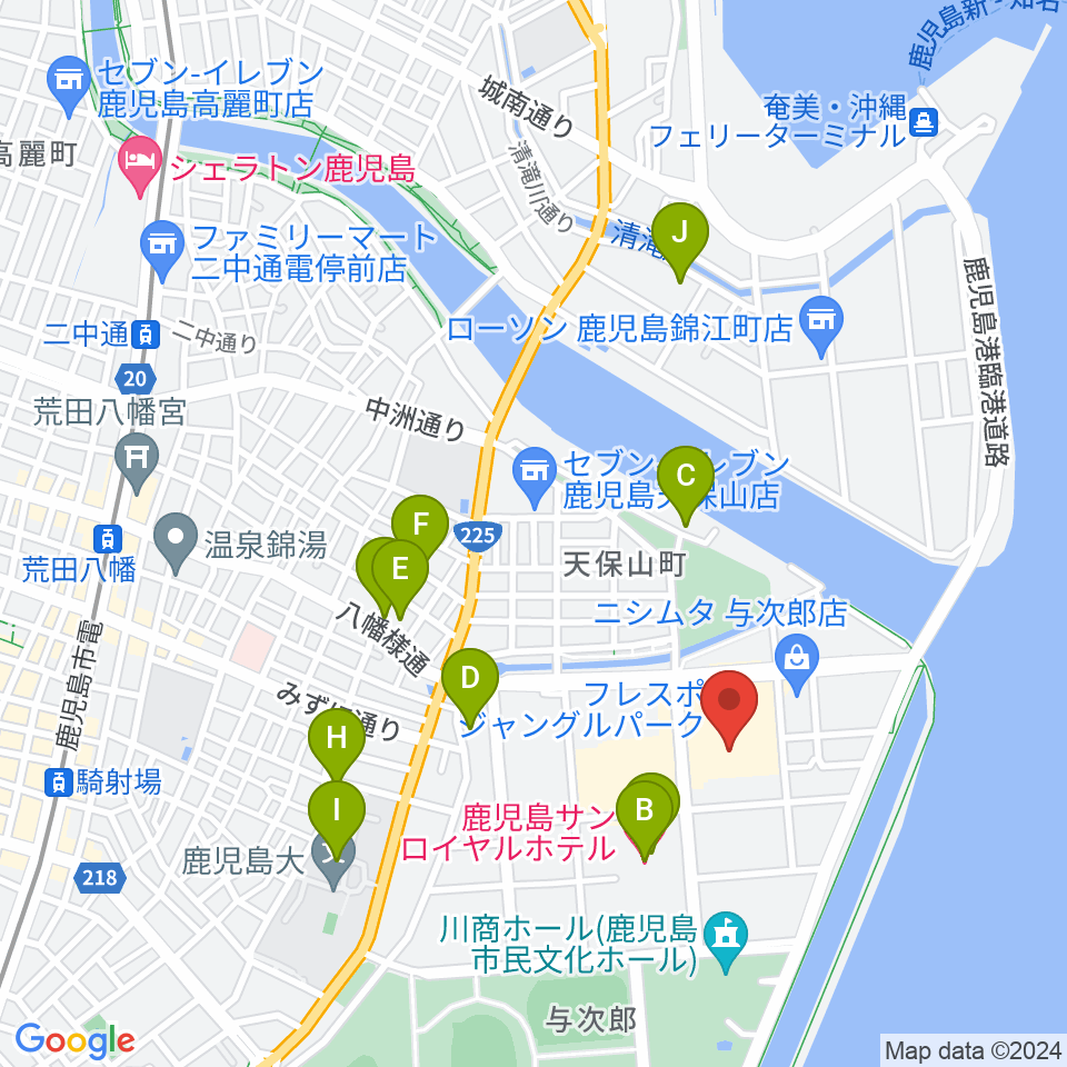 TOHOシネマズ与次郎周辺のホテル一覧地図