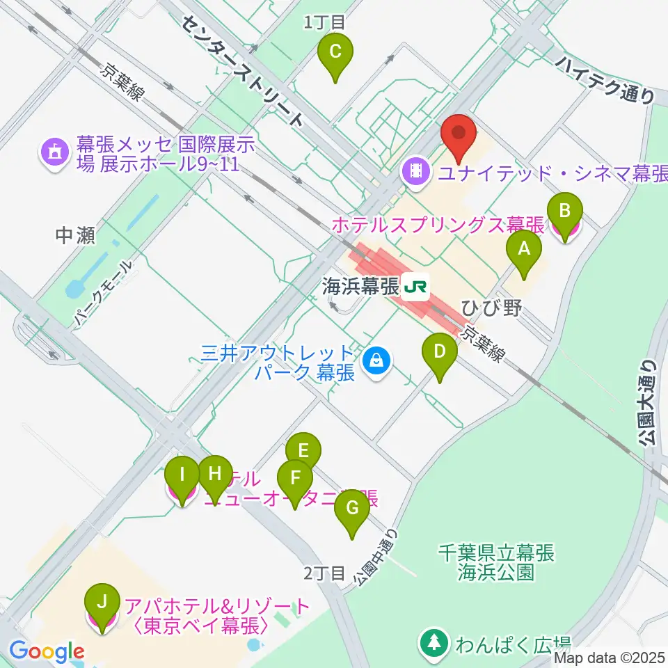 ユナイテッド・シネマ幕張周辺のホテル一覧地図