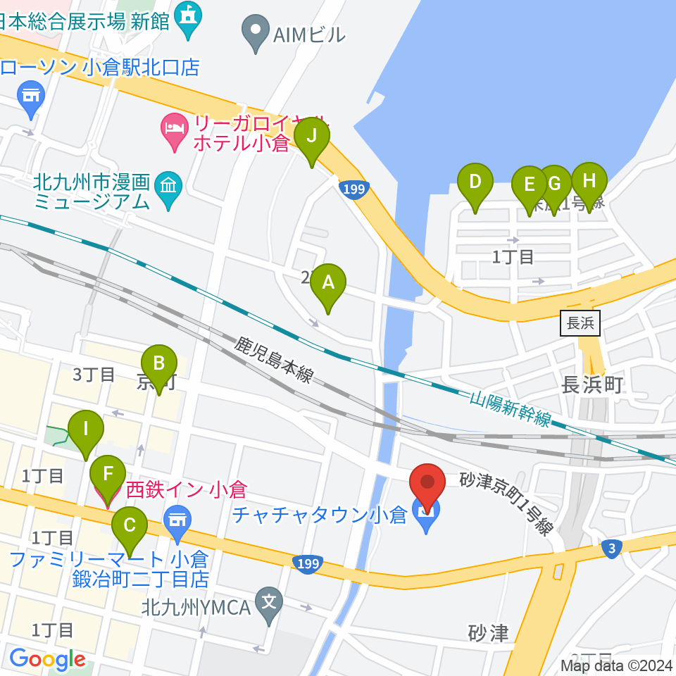 シネプレックス小倉周辺のホテル一覧地図