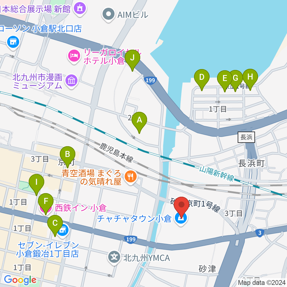 シネプレックス小倉周辺のホテル一覧地図