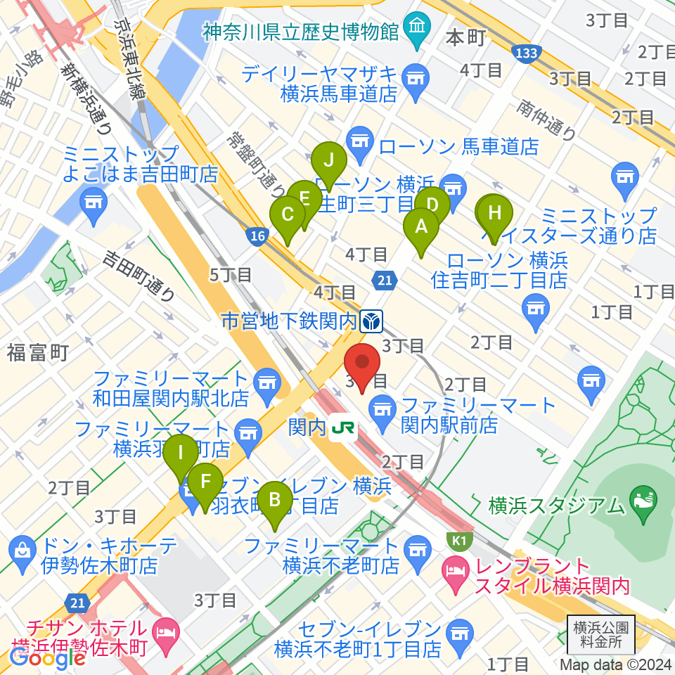 月桃荘スタジオ周辺のホテル一覧地図