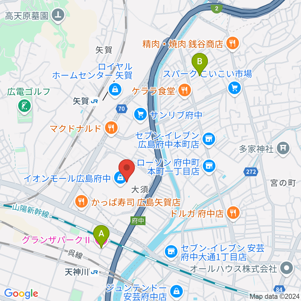 広島バルト11周辺のホテル一覧地図