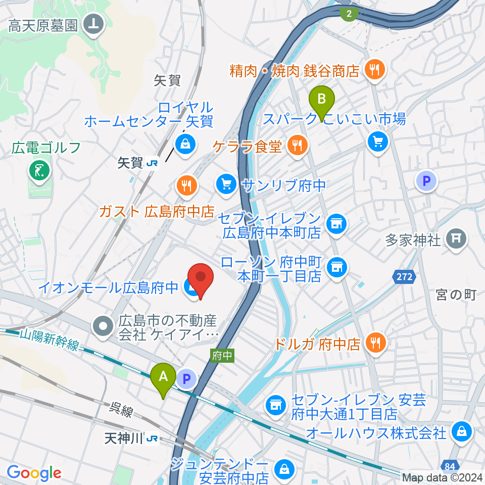 広島バルト11周辺のホテル一覧地図