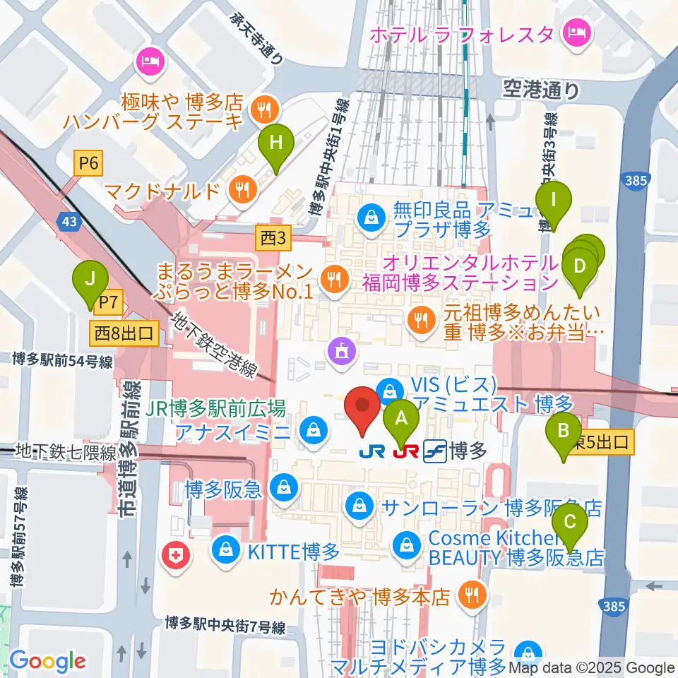 T・ジョイ博多周辺のホテル一覧地図