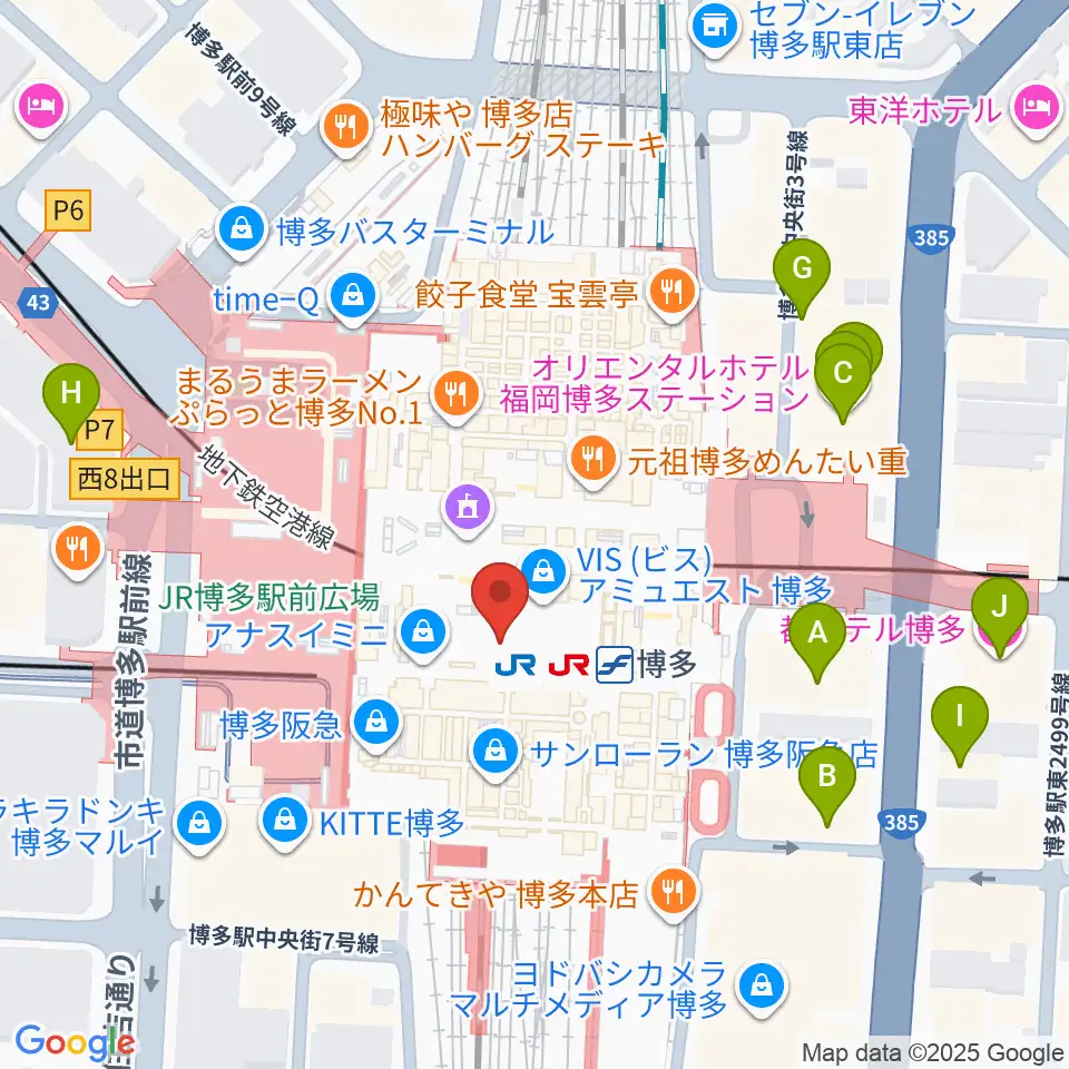 T・ジョイ博多周辺のホテル一覧地図