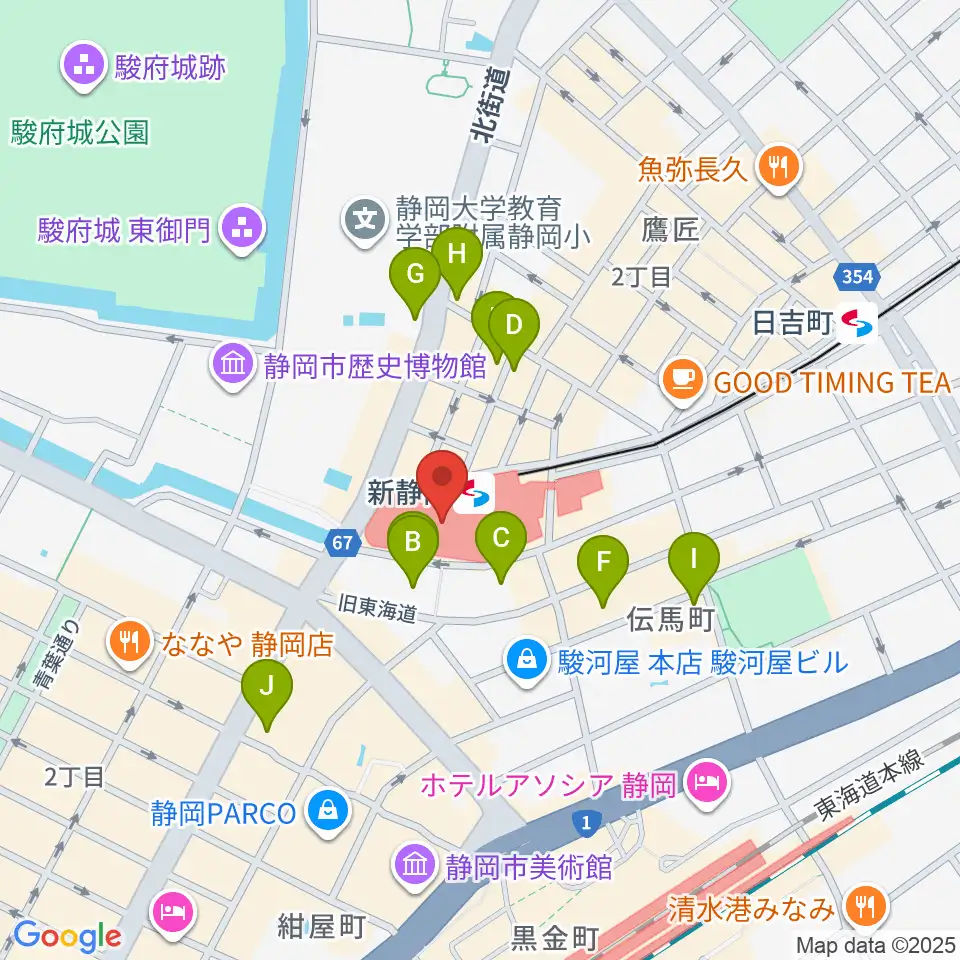 シネシティザート周辺のホテル一覧地図