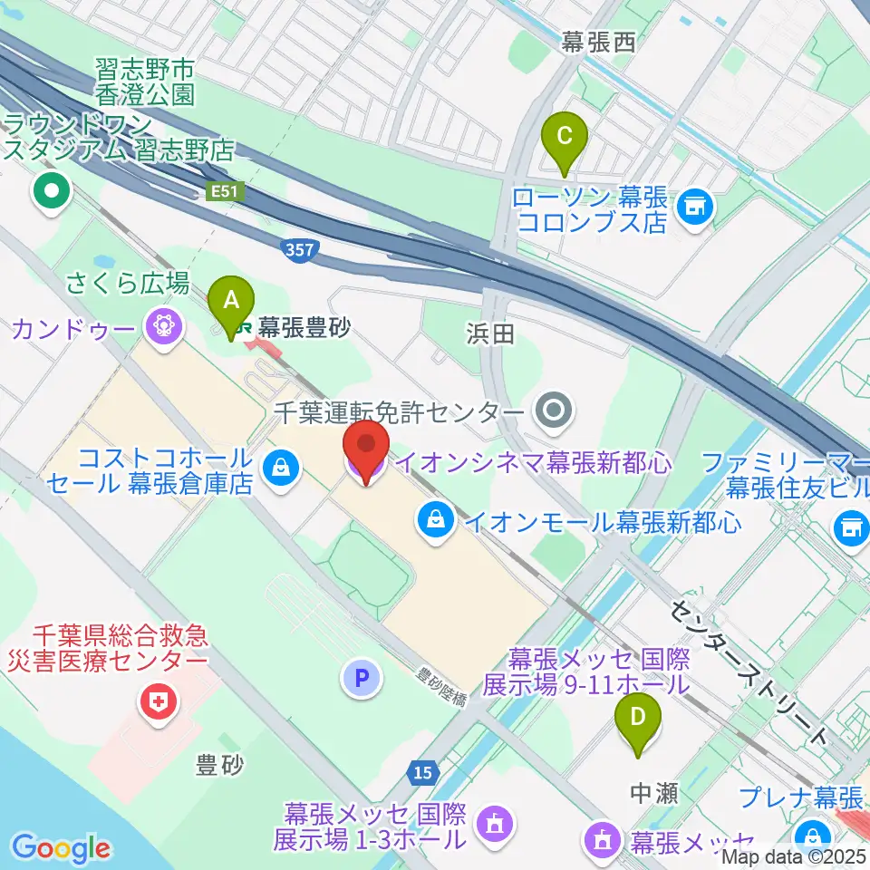イオンシネマ幕張新都心周辺のホテル一覧地図
