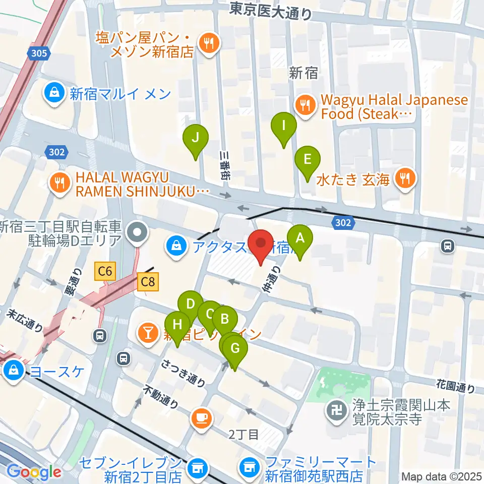 シャンソンの店Kuwa周辺のホテル一覧地図