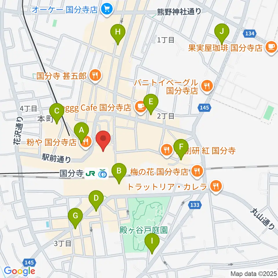 cocobunjiプラザ周辺のホテル一覧地図