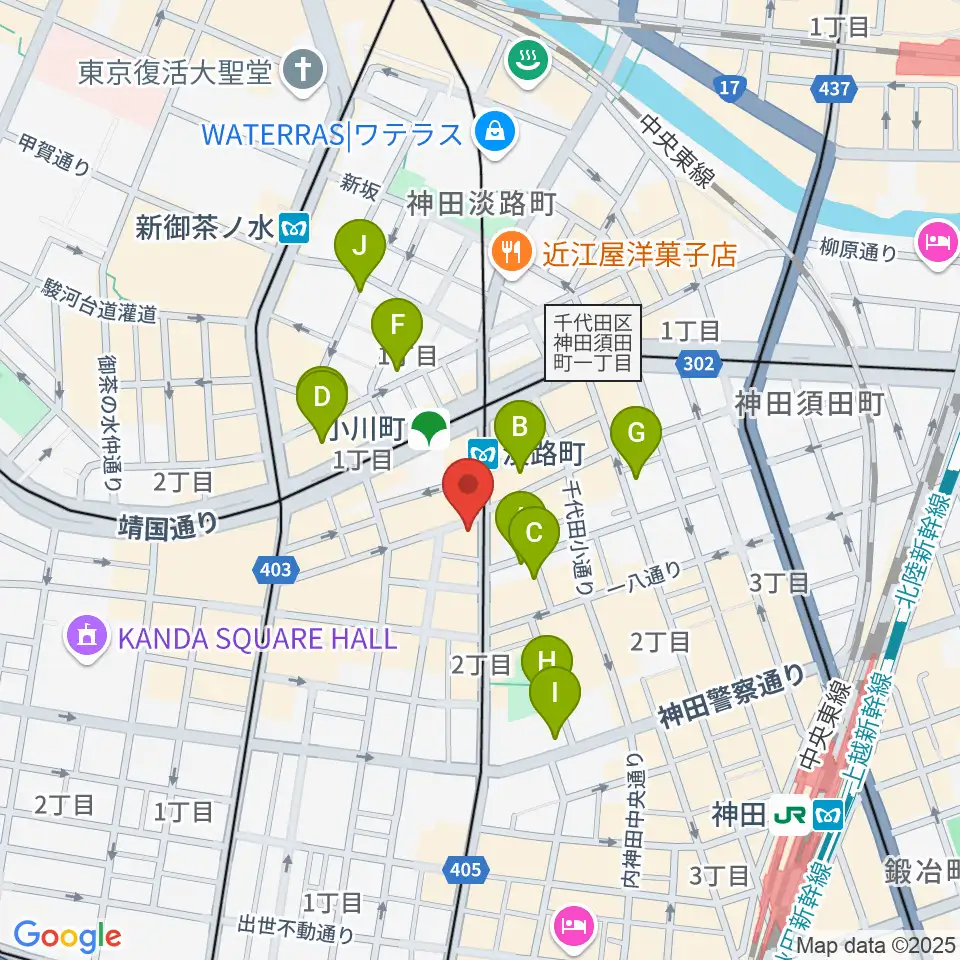スタジオBPM周辺のホテル一覧地図