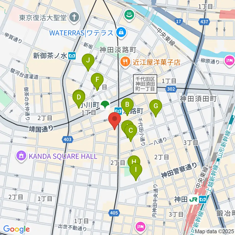 スタジオBPM周辺のホテル一覧地図