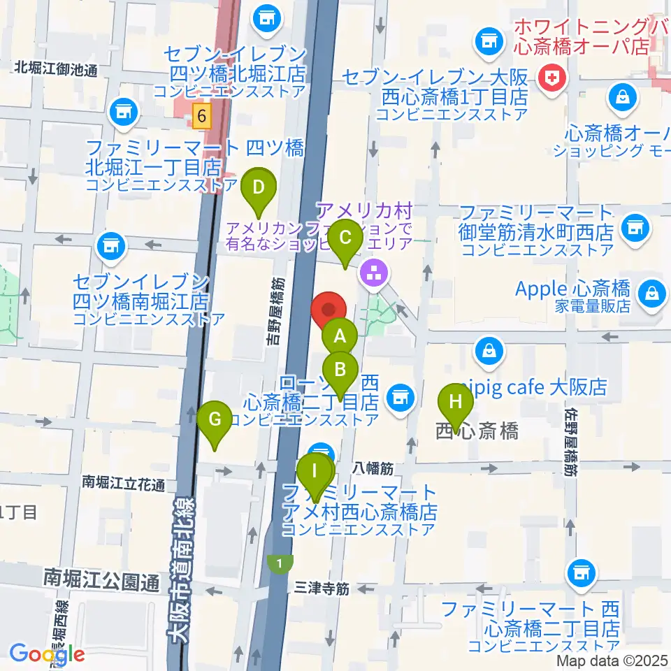 アメリカ村BEYOND周辺のホテル一覧地図