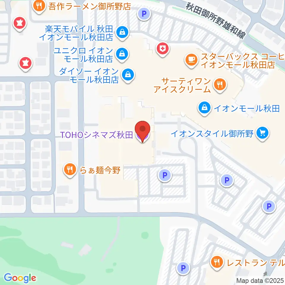 TOHOシネマズ秋田周辺のホテル一覧地図