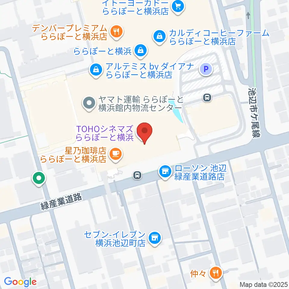 TOHOシネマズららぽーと横浜周辺のホテル一覧地図