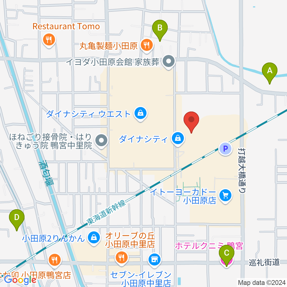 TOHOシネマズ小田原周辺のホテル一覧地図