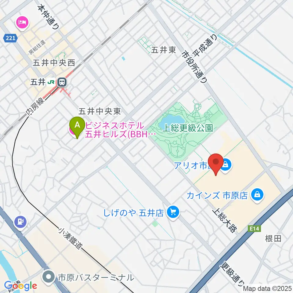 TOHOシネマズ市原周辺のホテル一覧地図