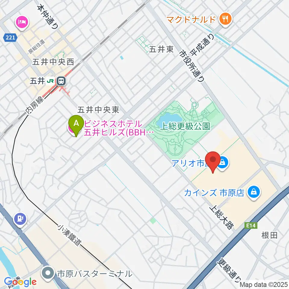 TOHOシネマズ市原周辺のホテル一覧地図