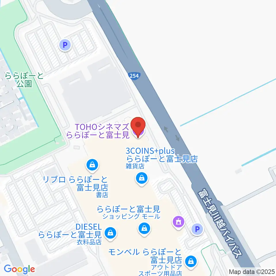TOHOシネマズららぽーと富士見周辺のホテル一覧地図