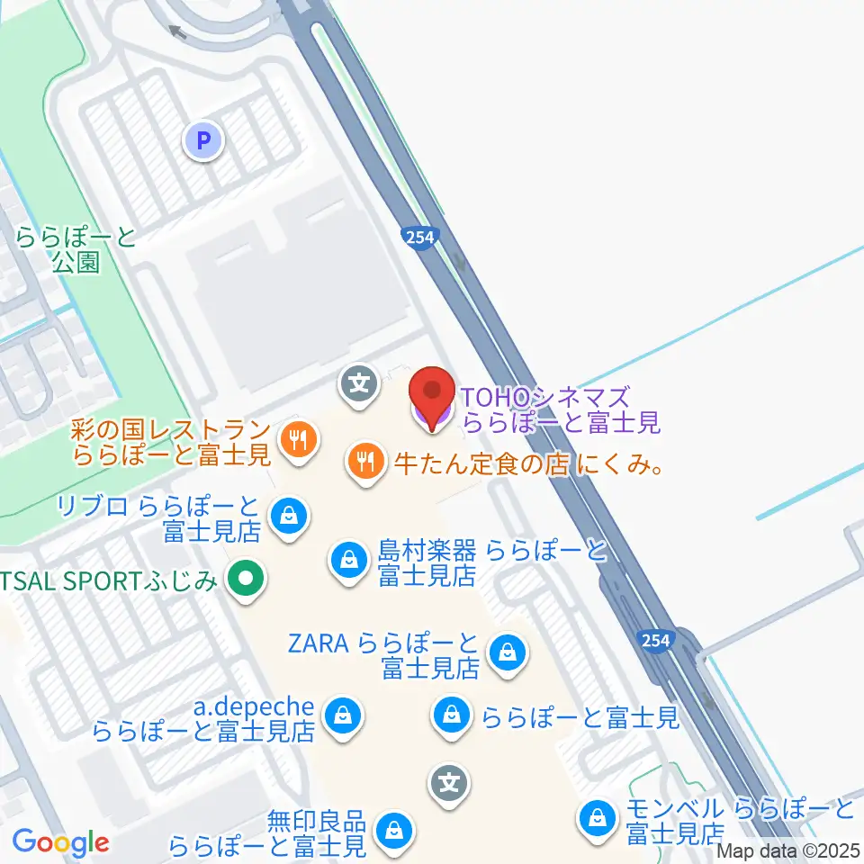 TOHOシネマズららぽーと富士見周辺のホテル一覧地図