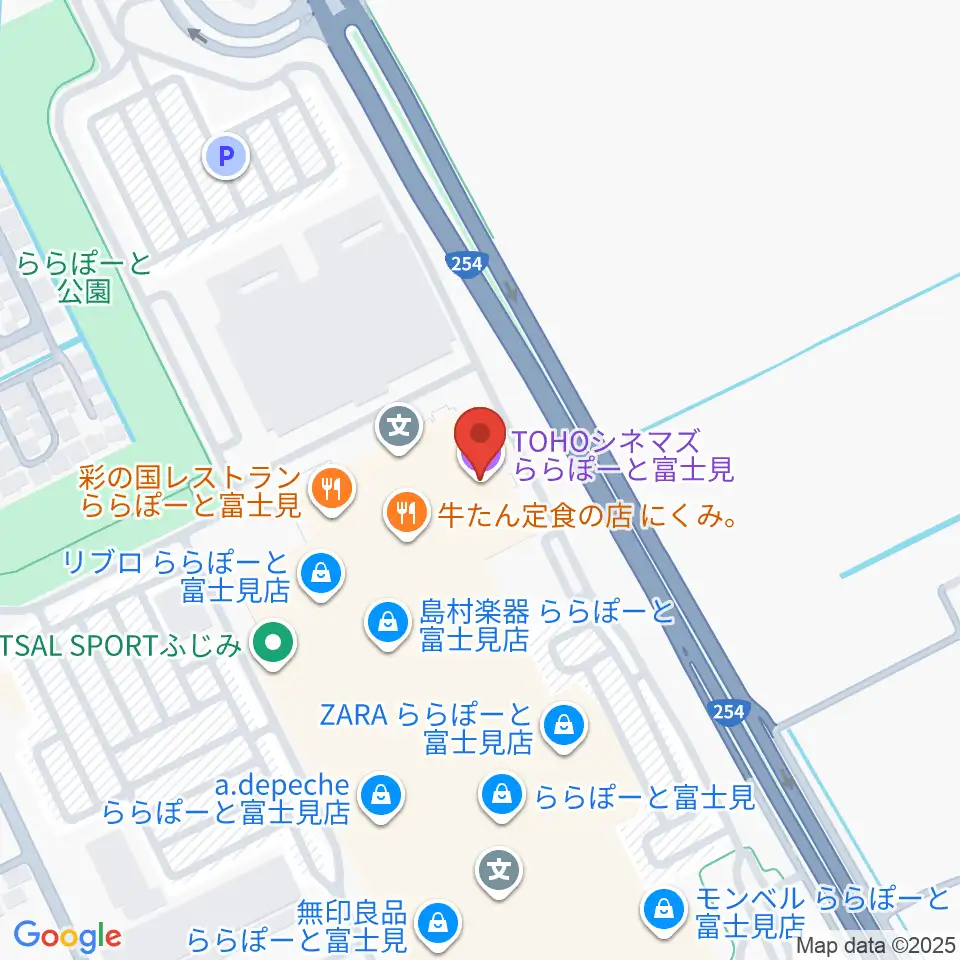 TOHOシネマズららぽーと富士見周辺のホテル一覧地図