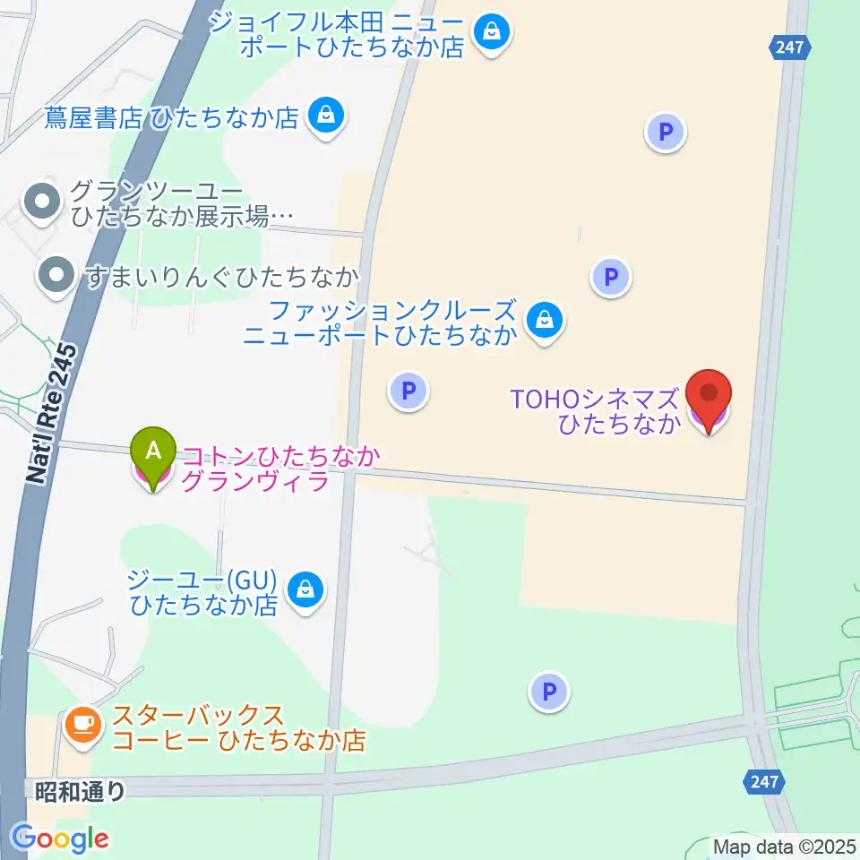 Tohoシネマズひたちなか 周辺のホテル一覧マップ Tohoシネマズひたちなか 周辺のホテル一覧マップ
