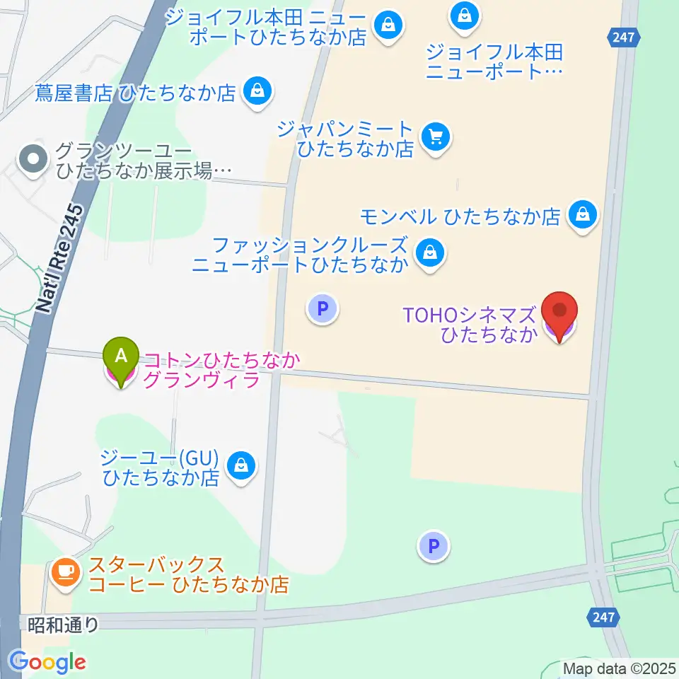 TOHOシネマズひたちなか周辺のホテル一覧地図