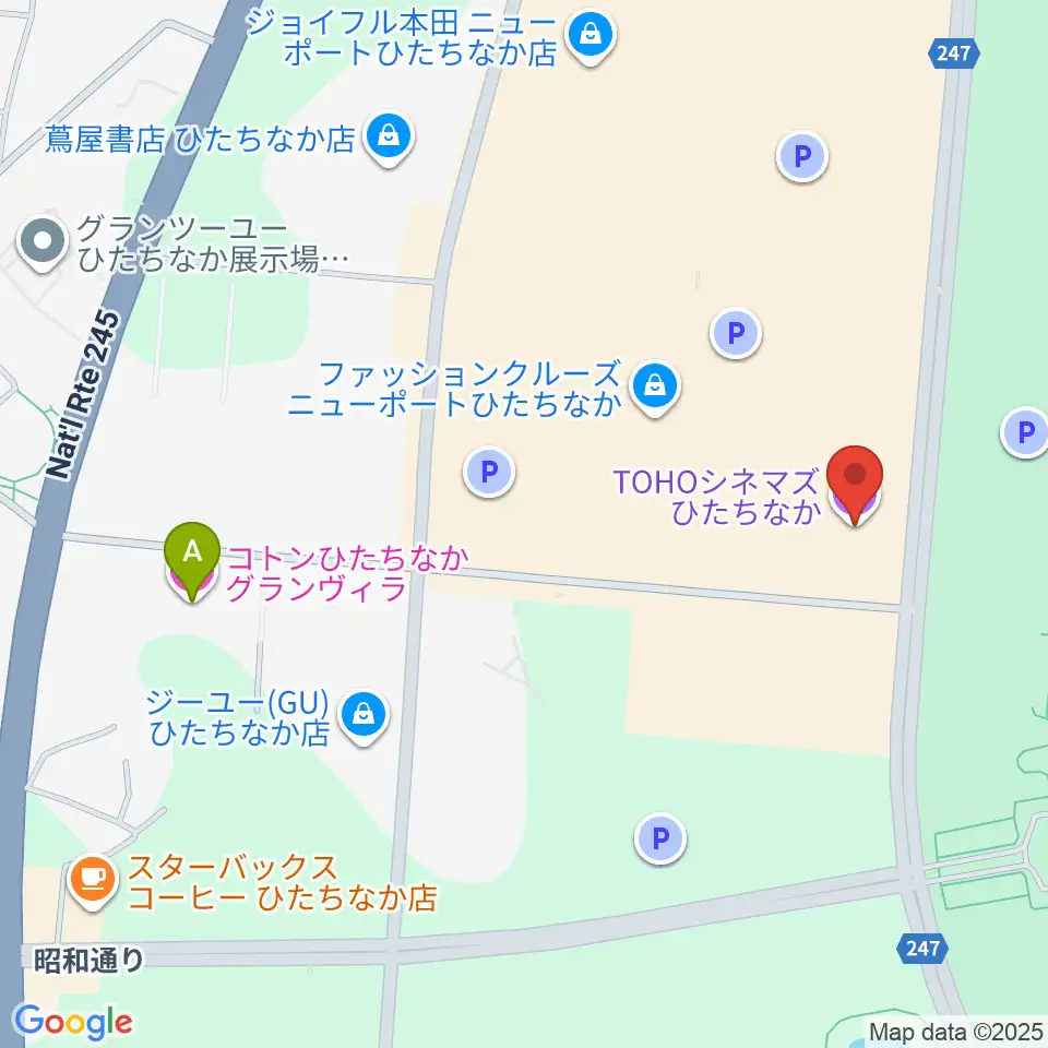 TOHOシネマズひたちなか周辺のホテル一覧地図
