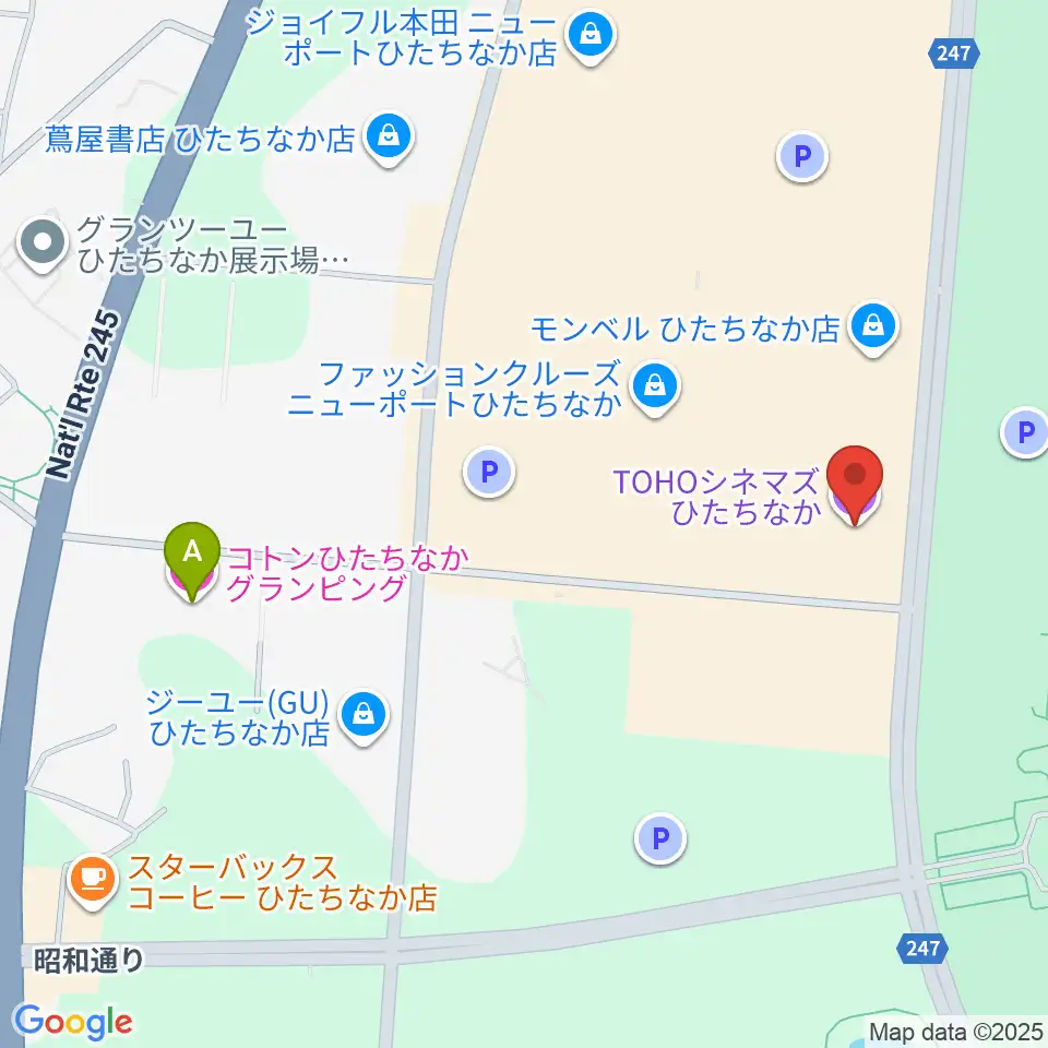 TOHOシネマズひたちなか周辺のホテル一覧地図