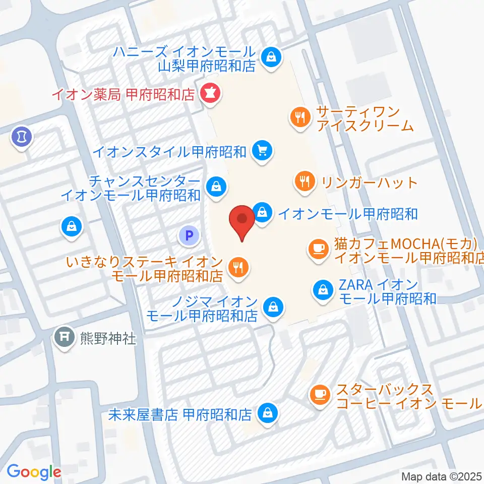 TOHOシネマズ甲府周辺のホテル一覧地図